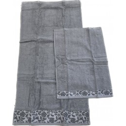 Besana by Caleffi Set asciugamani in spugna di puro cotone con balza  operata art. Decor